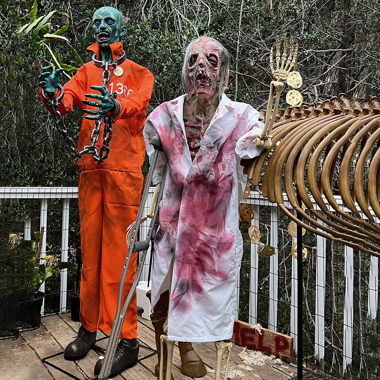 BEJOYFMY Scary Zombie Mask, Creepy Latex Walking Dead Biochemical Monster Cosplay Face Masks for Halloween Party Props - Image 4