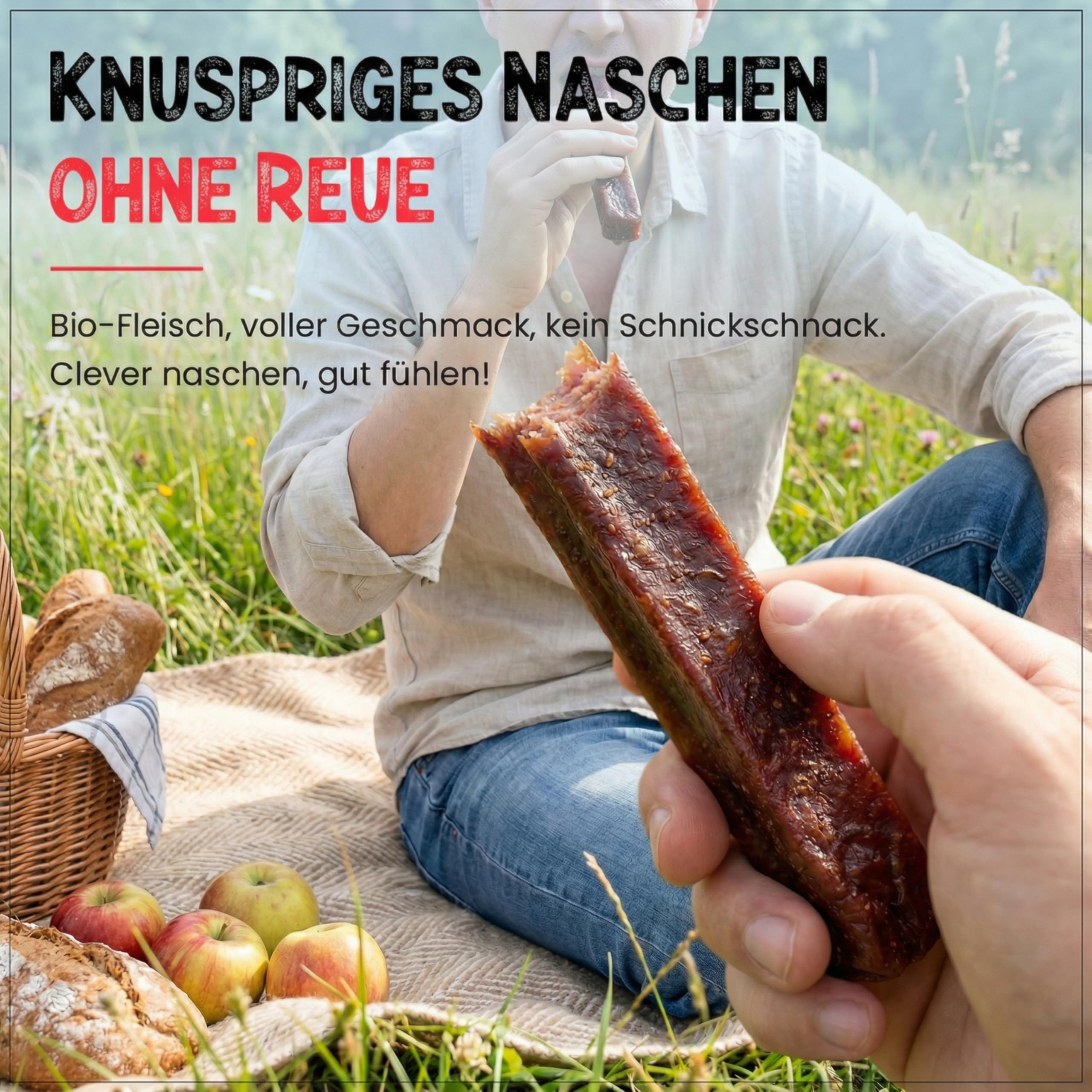 PALEO TO GO Bio Landjäger 6 Paar (à 70 g) - Premium Rohwurst-Spezialität aus Rind- und Schweinefleisch - 100% natürlich & ohne Zusätze - geräucherte Snack Wurst - herzhaft & aromatisch
