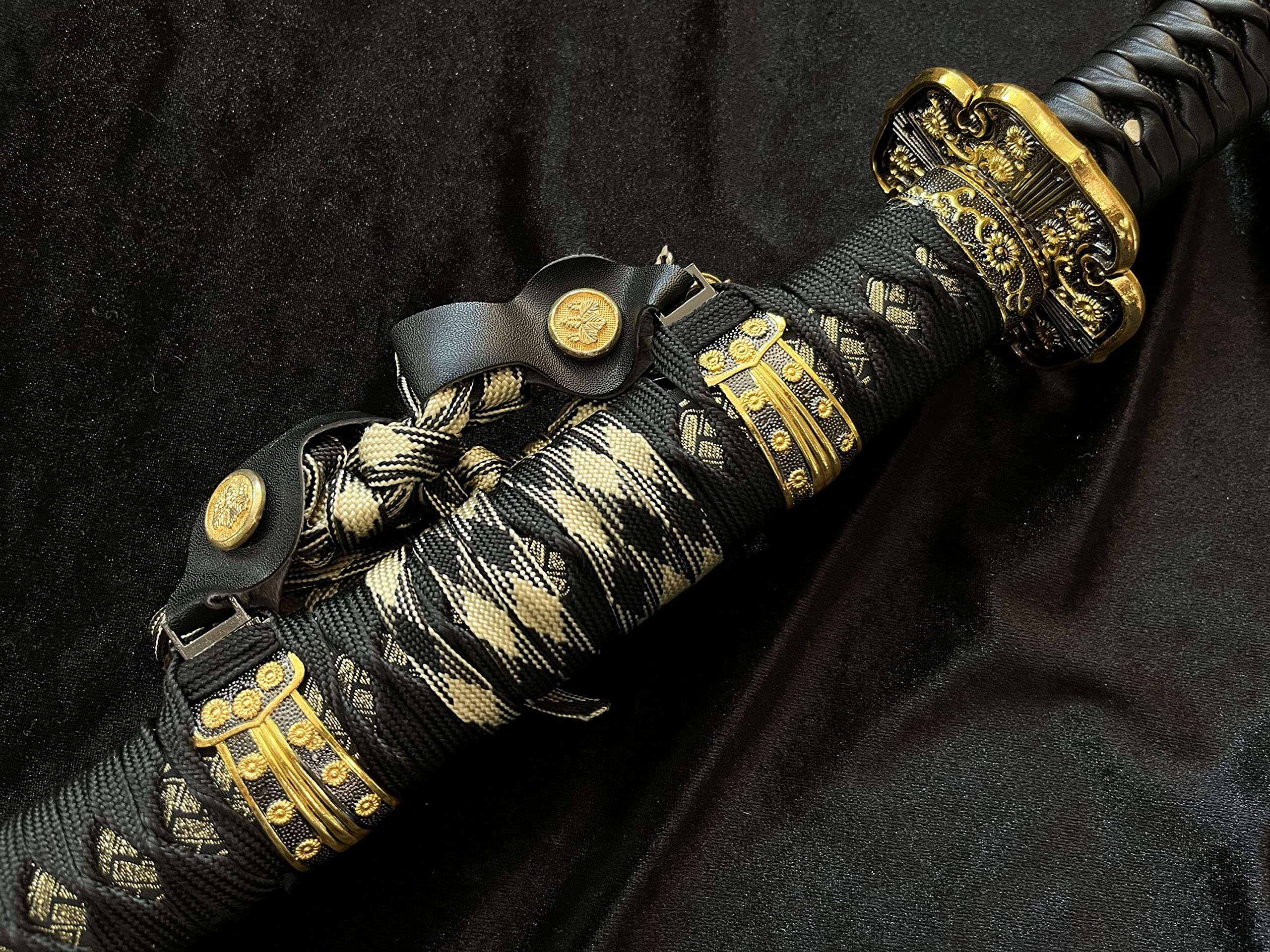 Katana Schwert Echt Scharf zum Training Samurai Schwert Stahl für Erwachsene - Ninja Katana Metall - 18 Jahre Erforderlich