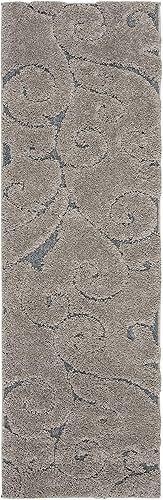 Miniatura 9 de SAFAVIEH - Colección Florida Shag SG455, alfombra afelpada de 5 pies 3 pulgadas x 7 pies 6 pulgadas, diseño de vides enrolladas y espirales