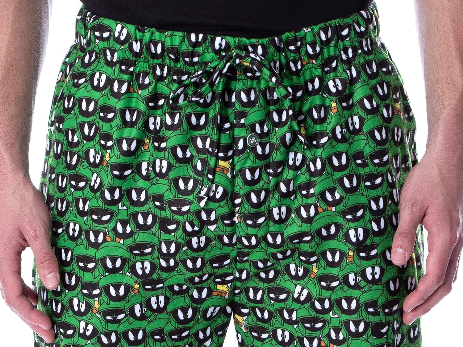Looney Tunes Men's Marvin The Martian Allover Character Head Lounge Sleep Pajama Pants - Image 4