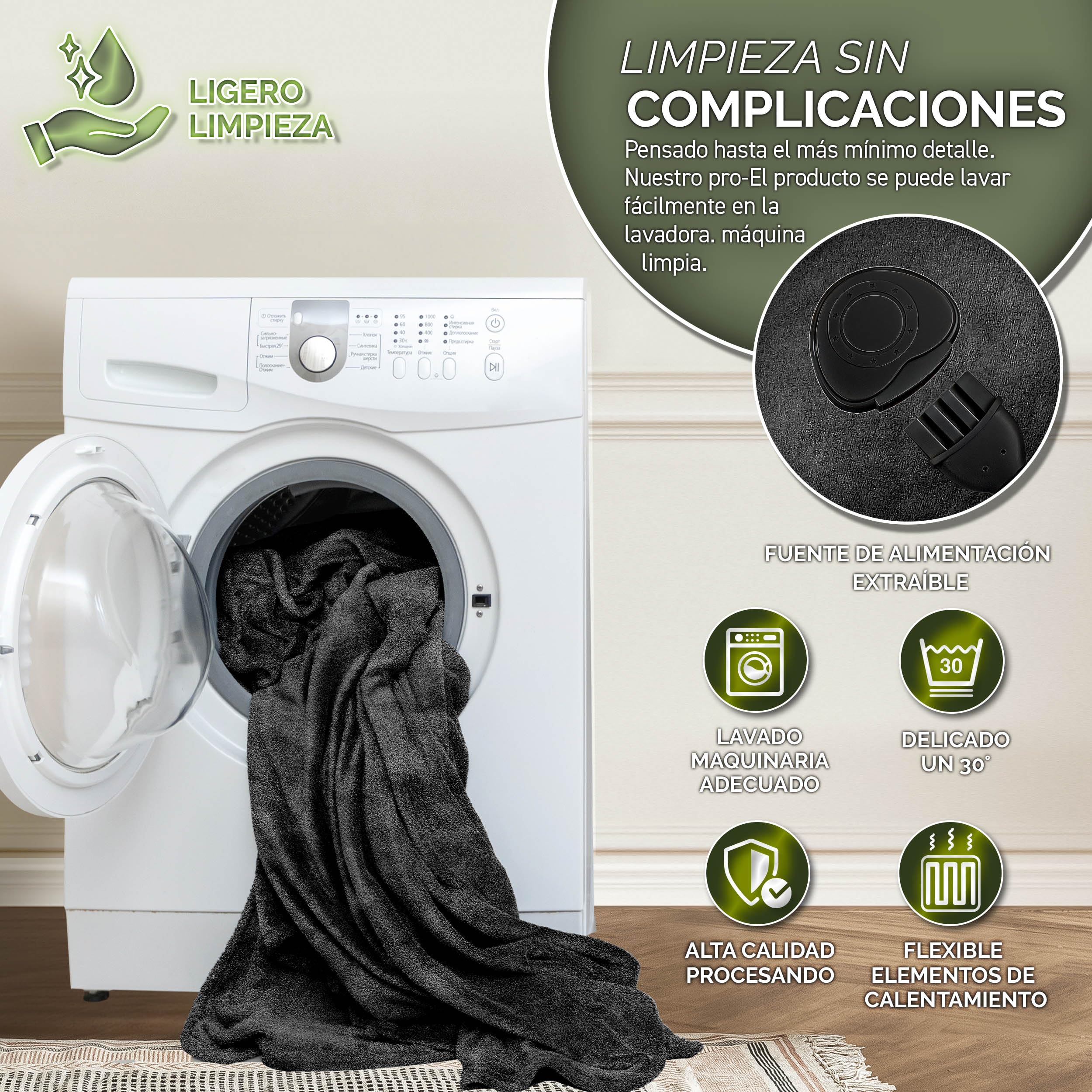 sinnlein® Manta electrica con Apagado automático | Manta térmica eléctrica con 9 Niveles de Temperatura | Manta acogedora para Cama, sofá | Cobija eléctrica con Temporizador y Pantalla Digital