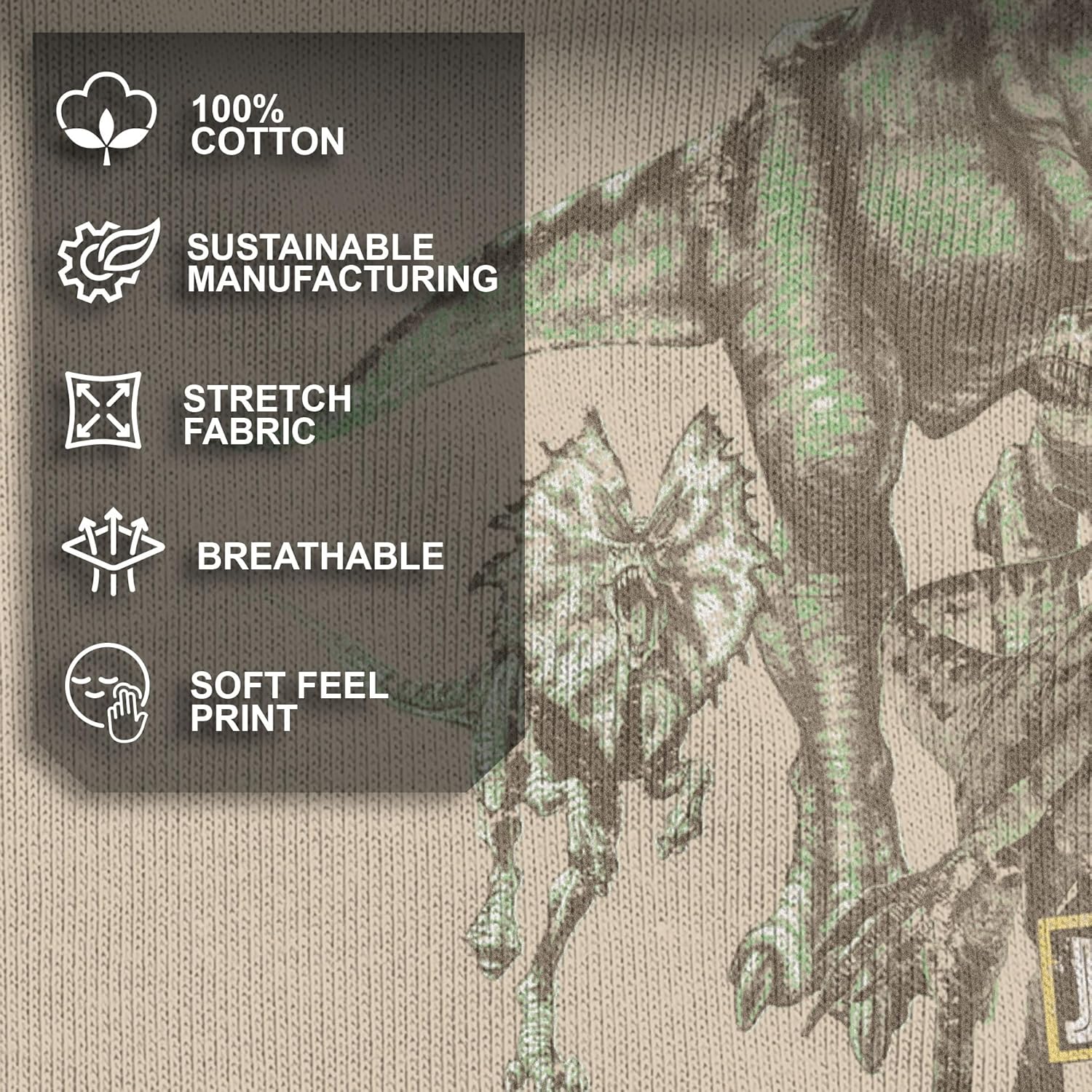 Jurassic Park Dino Retro Group Young Men's Short Sleeve Tee Shirt - Image 4