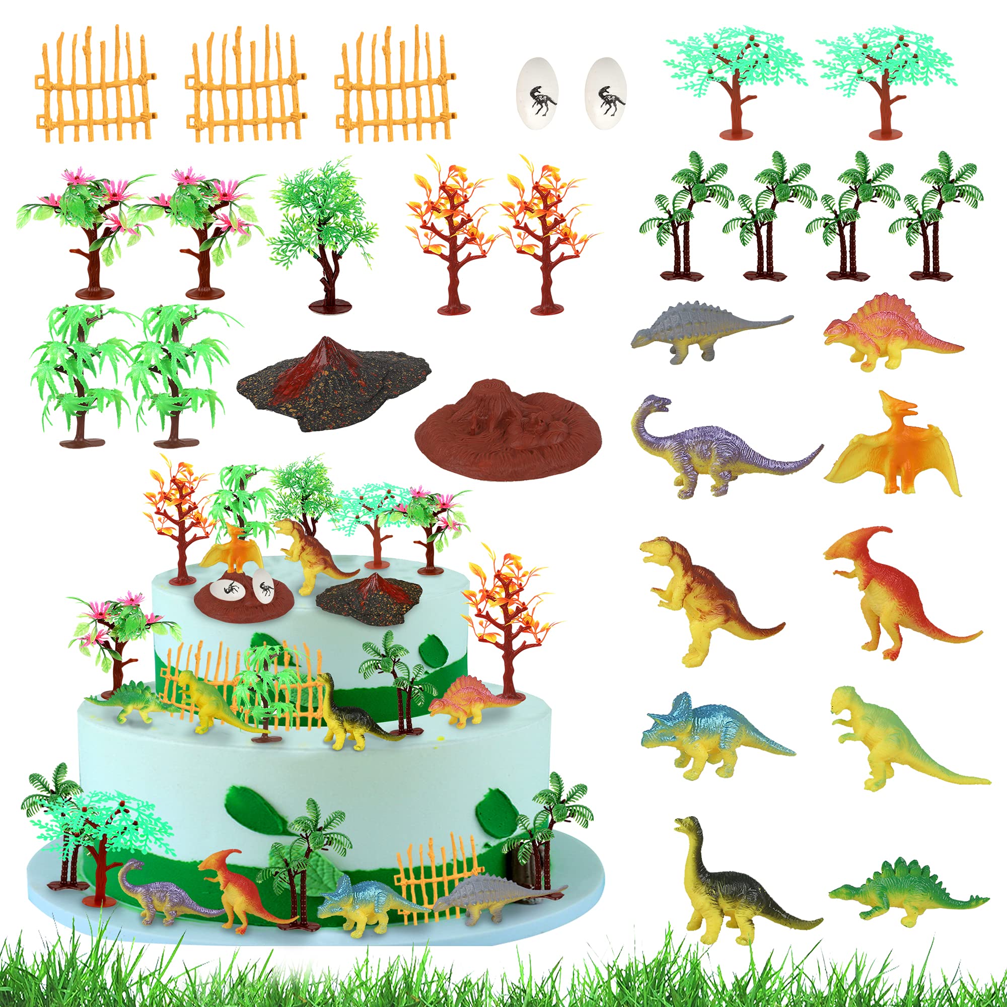 Buy 30pcs Dinosaur Trees Dinosaur Cake Toppers Model Trees Cake