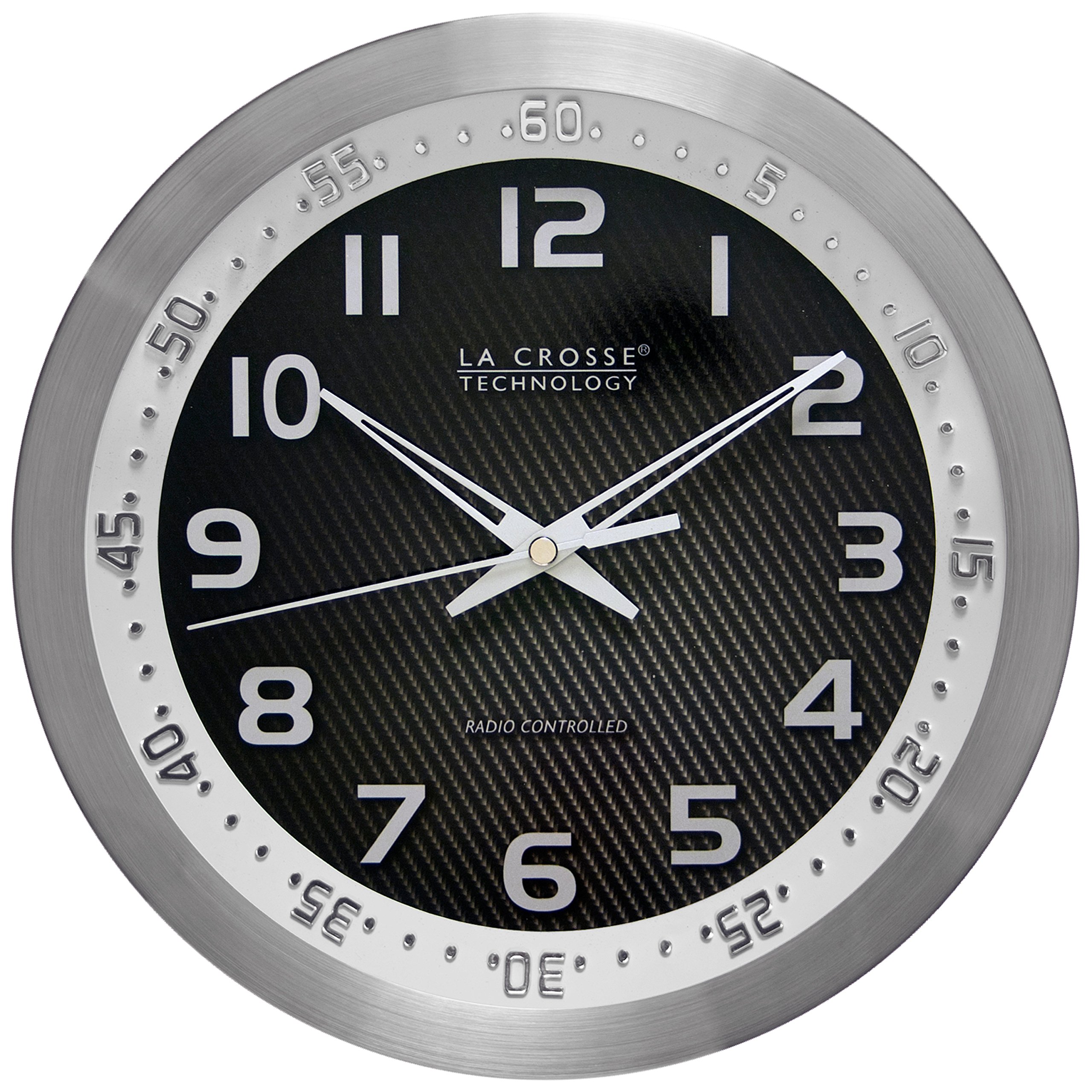 La Crosse Technology 404-1210S 10 Inch WWVB Chapter Ring Wall Clock - White