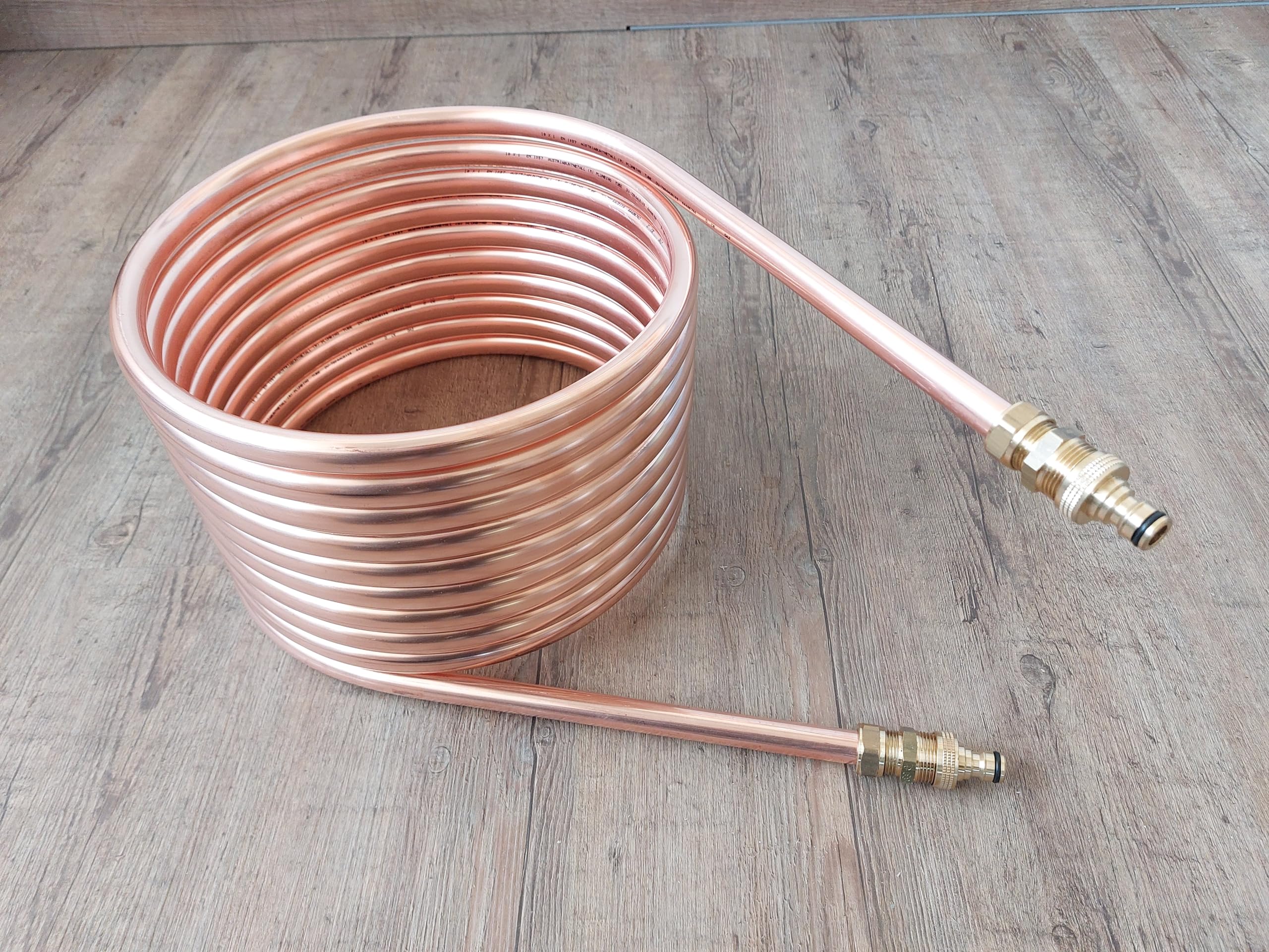Spirale aus 10m Kupferrohr 15x1mm Außendurchm. ca.31cm Poolheizung ANSCHLUSS GARD.