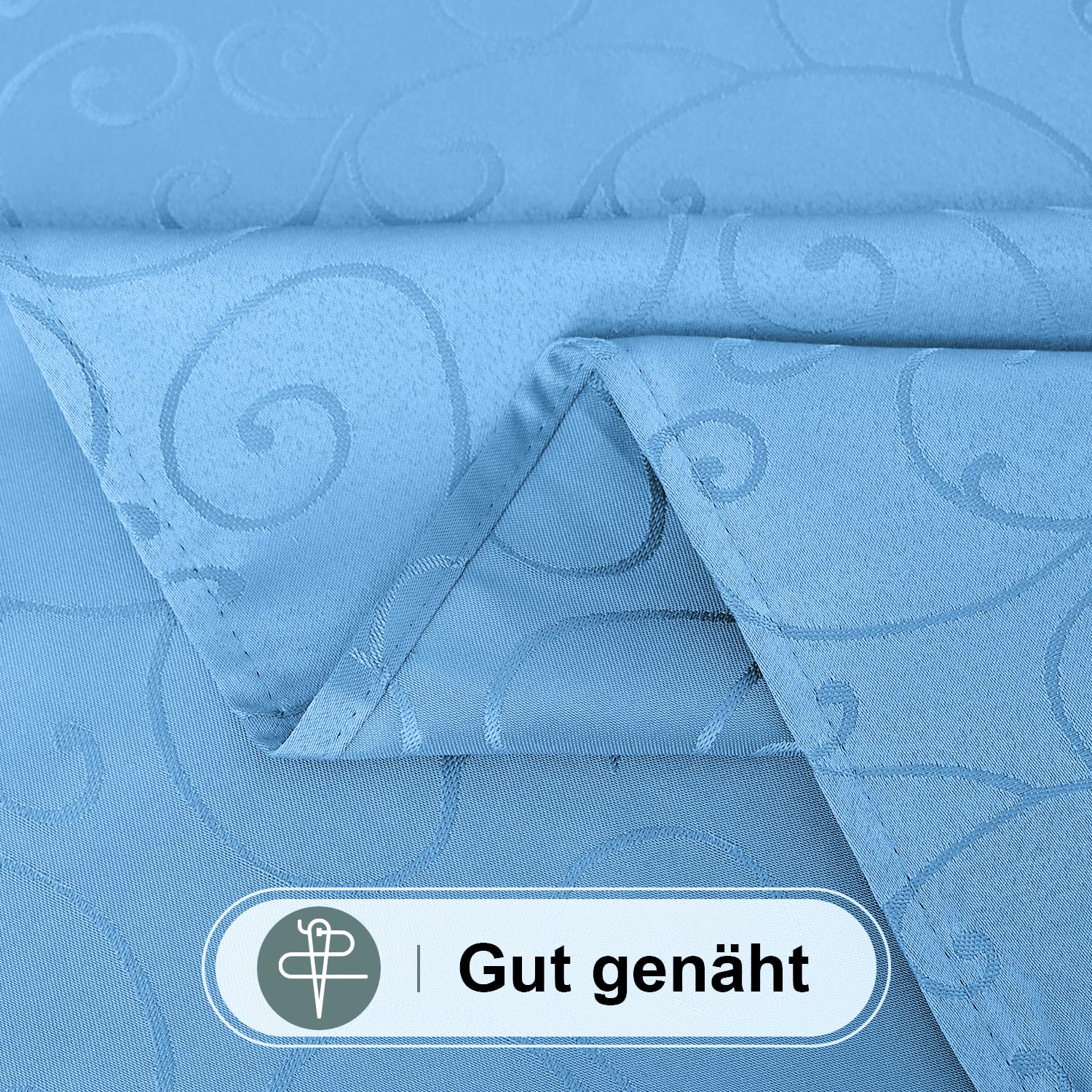 Homaxy Table Cloth Rectangular 130x160 cm, Washable Polyester Jacquard Tablecloth - Image 4