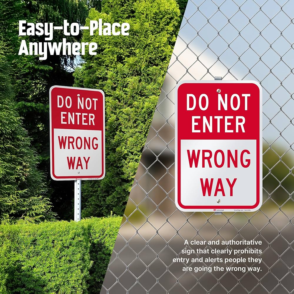 USAストリート看板　WRONG WAY USAストリート看板 WRONG WAY
