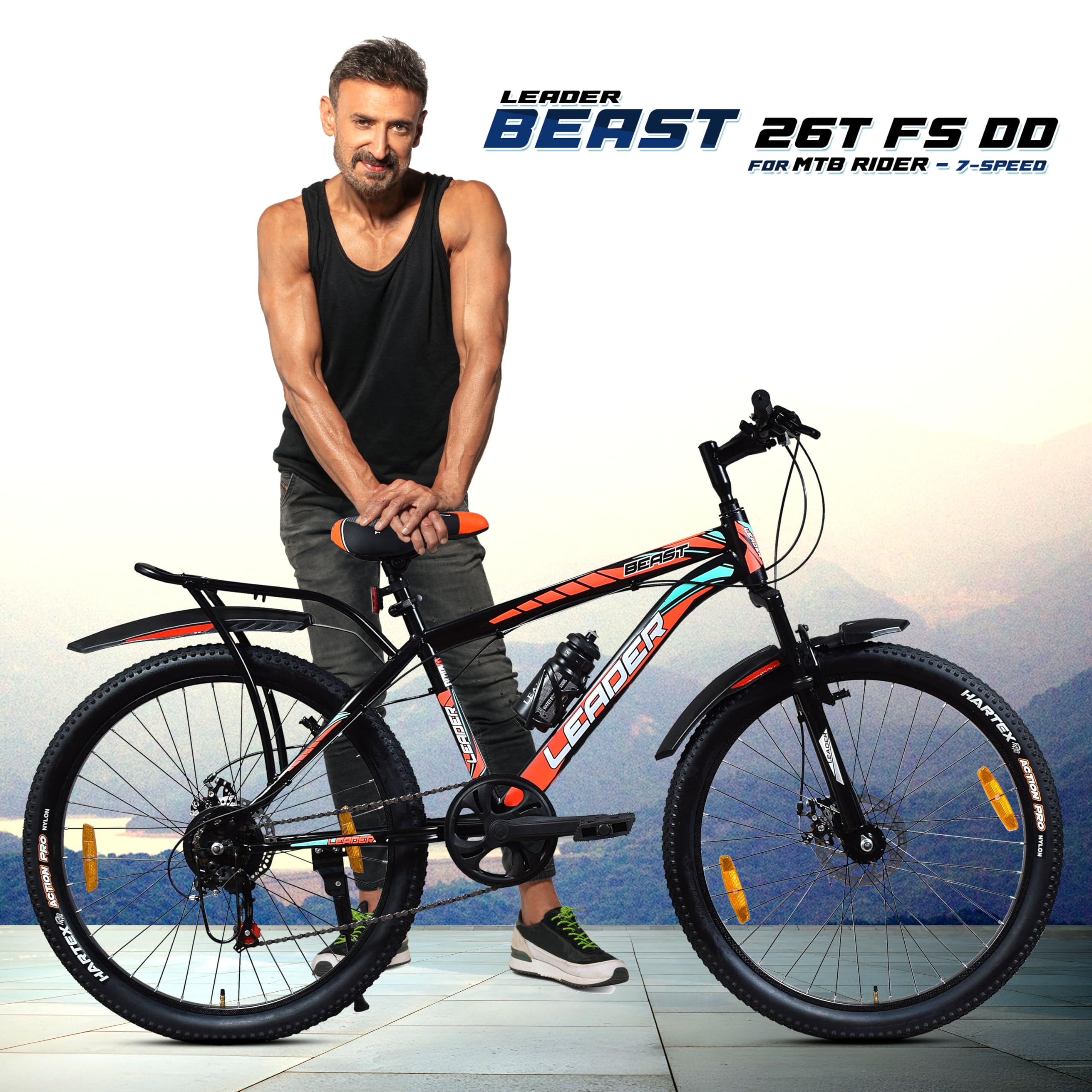 Leader Beast 26T Mountain Bike - 7 Speed, Suspension -2