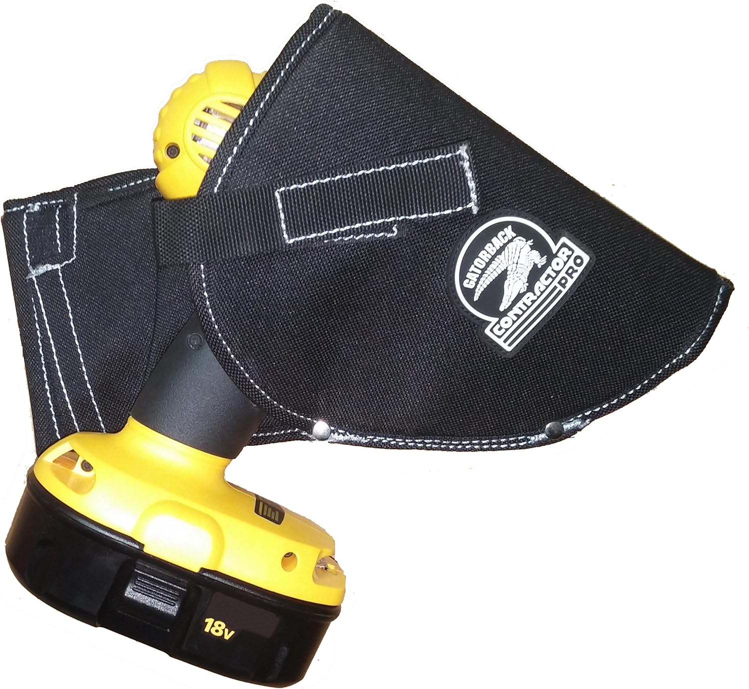 Gatorback Drill Holster by Contractor Pro. Durable Drill Holster Add on for Tool Belts