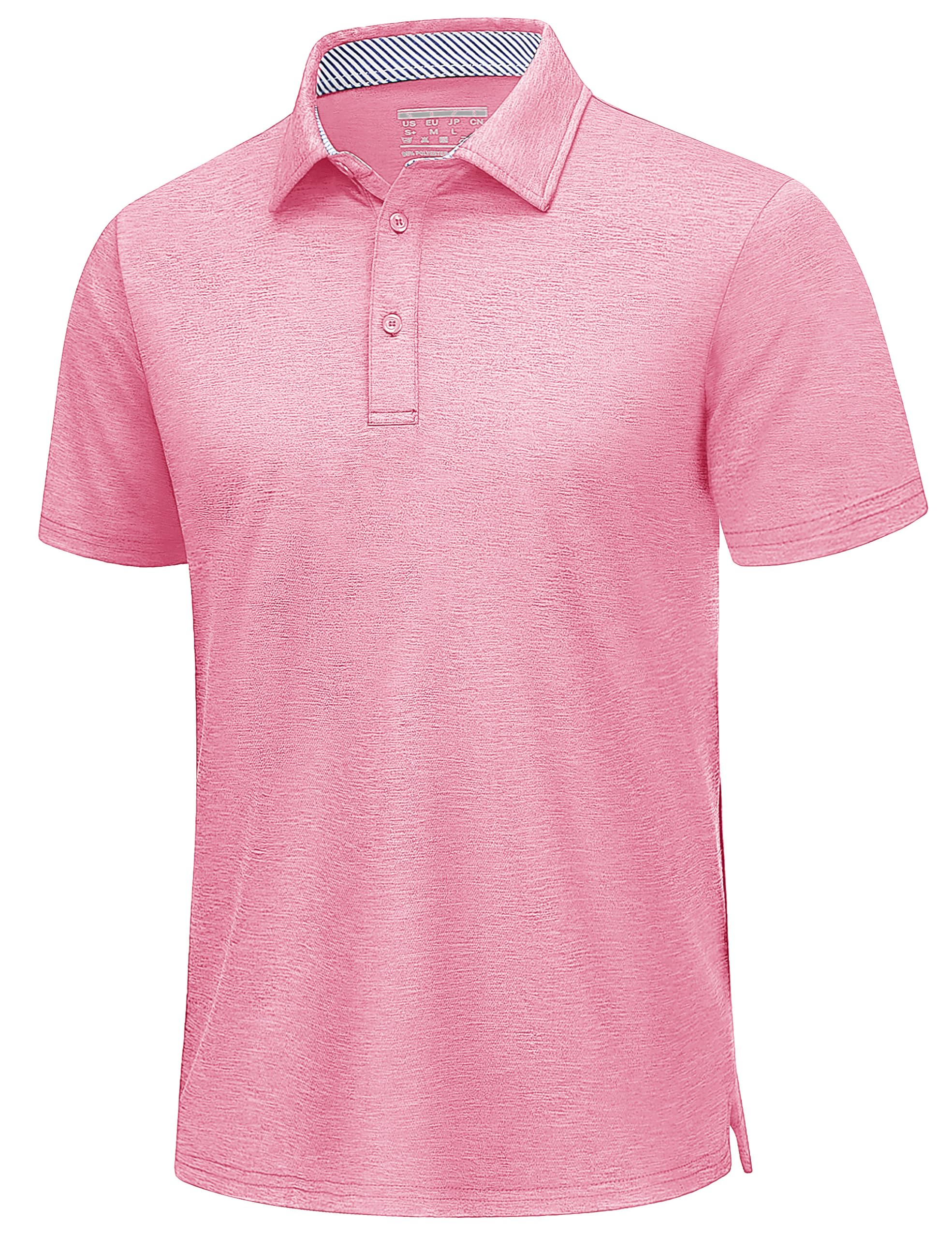 TACVASEN Men's Golf Shirts Short Sleeve Quick Dry Polo Shirts Moisture Wicking Casual Business Sports Breathable Polo