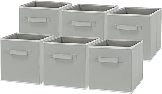 Best 6 Pack - SimpleHouseware Foldable Cube Storage Bin, Grey Reviews