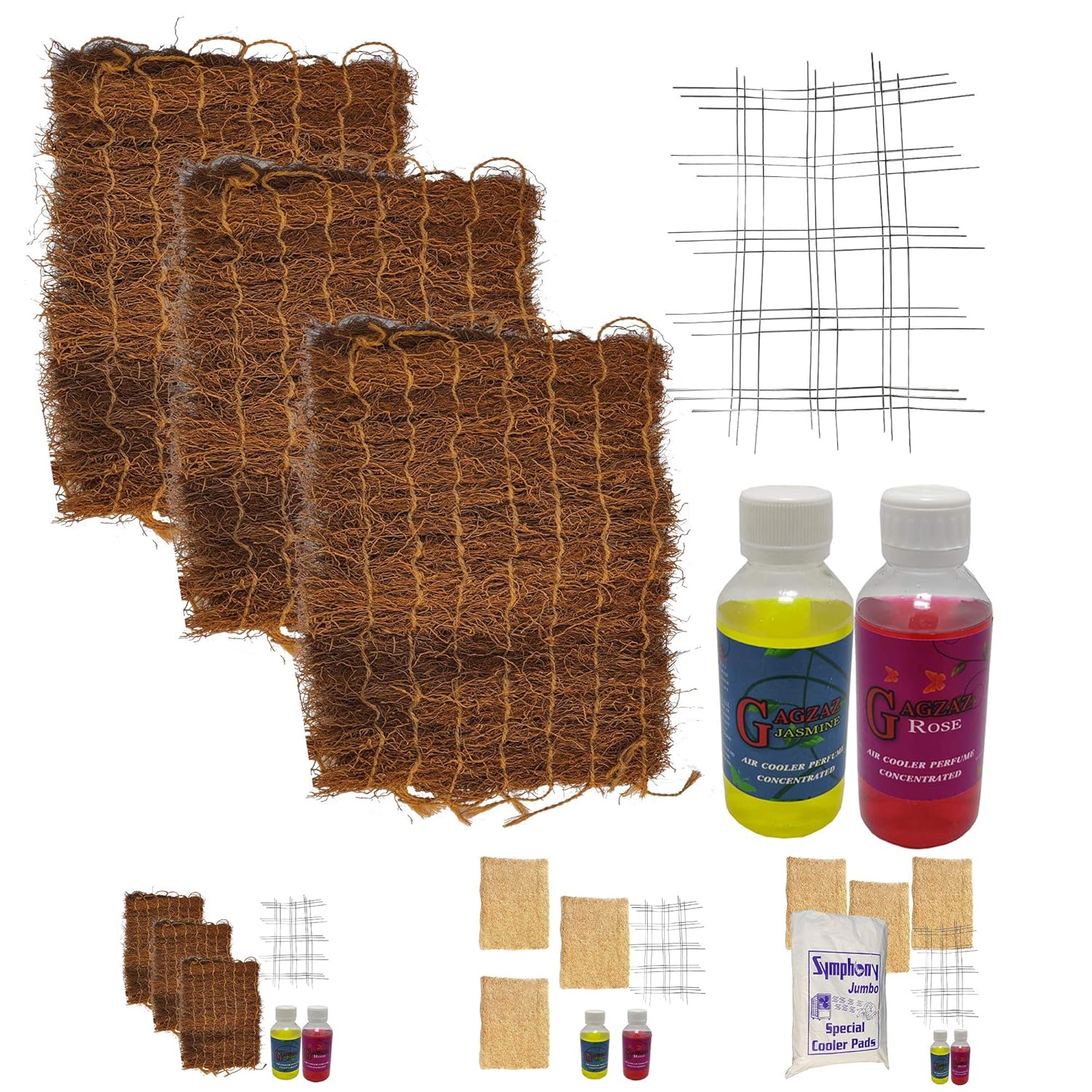 SAI PRASEEDA Air Cooler Natural Grass_Cooling Pads_18 x 24 Inches_Set