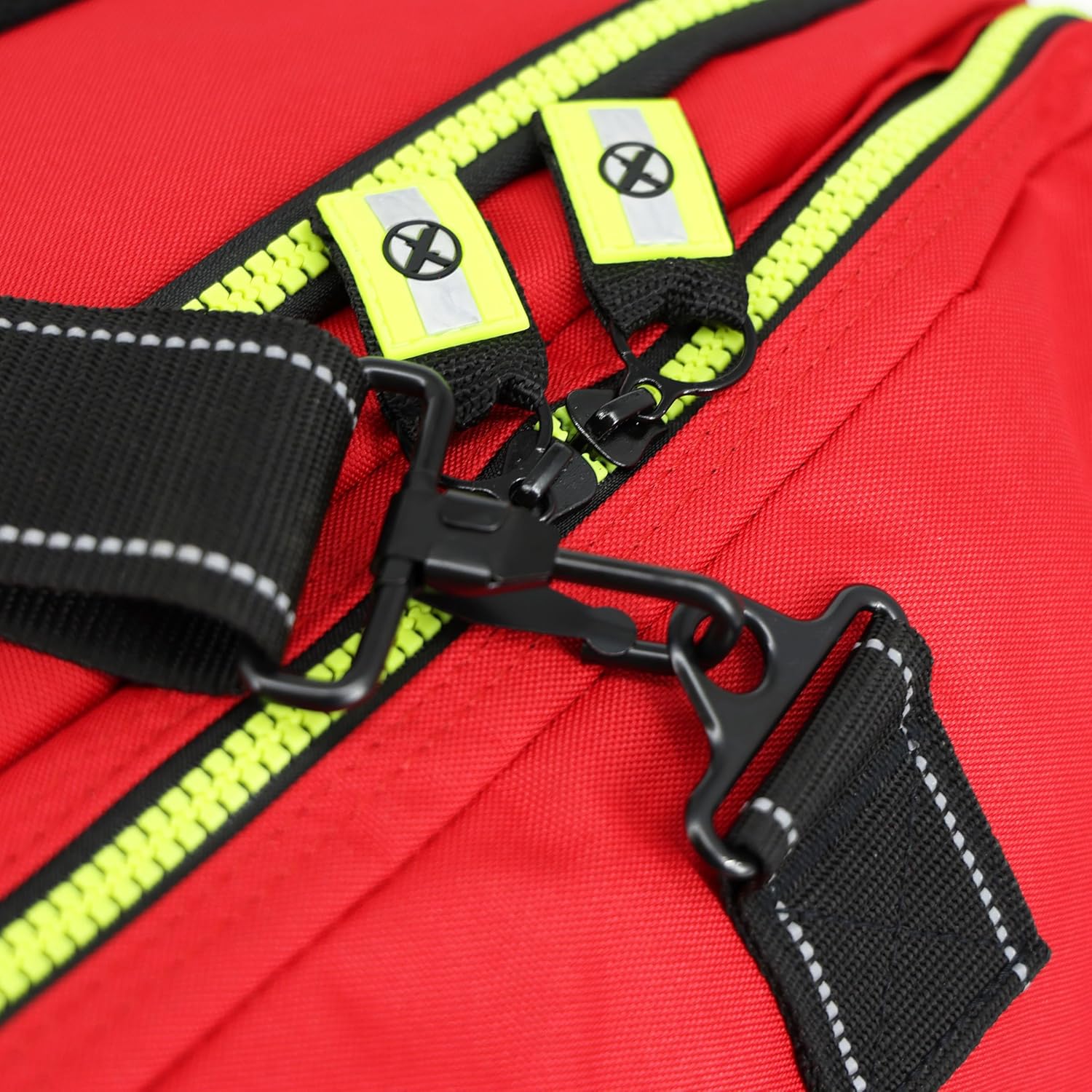 Newly Redesigned Lightning X Firefighter Fireman Quad-vent Turnout Gear Bag w/Helmet Compartment, Mesh Vents & Maltese Cross for First Responder
