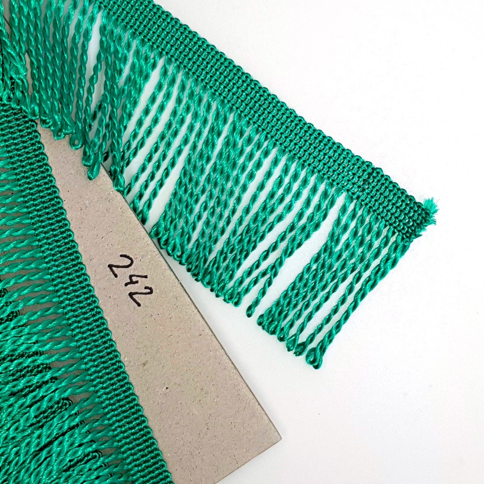 Fringe Tassel Trim, 25 metres x 60 mm Wide for Dance Dresses, Curtains, Lamps, Trimmings, Bags, Costumes, DIY (Lake Green 242)