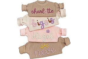 Personalized Baby Sweater: Cherished Keepsake with Embroidered Name and Monogram