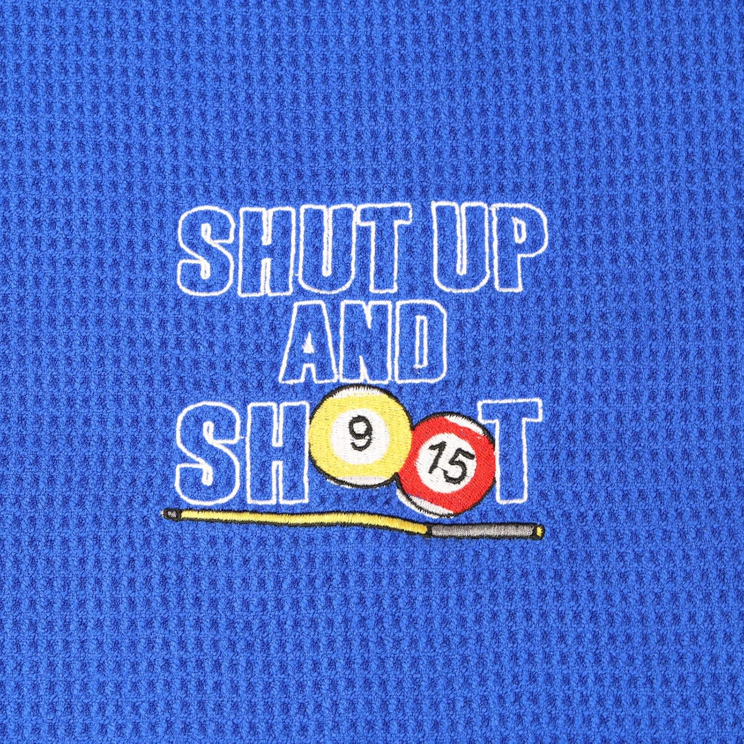 review MEIKIUP Billiards Billiard Cue Towel 8-Ball Pool Cue Clean Towel Billiard Pool Player Gift Embroidered Billiards Towel Shut Up and Shoot (Shut Up and Shoot)