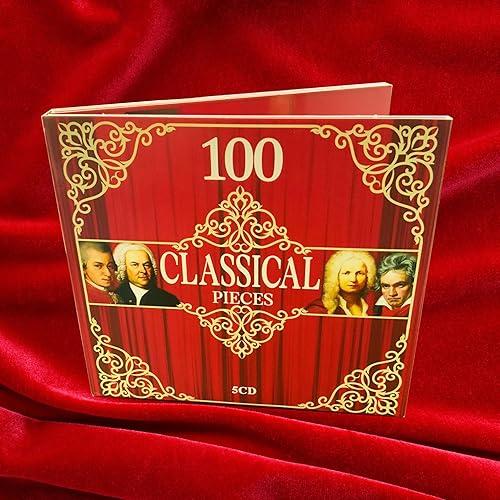 5 CD 100 Classical Music Pieces, Baroque, Classical, Romantic, Piano and Strings Music, Mozart, Chopin, Bach…