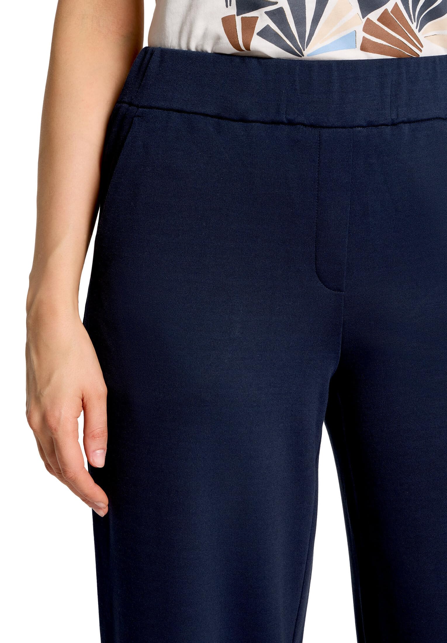 Betty & Co Damen Karo-Hose mit Bindegürtel