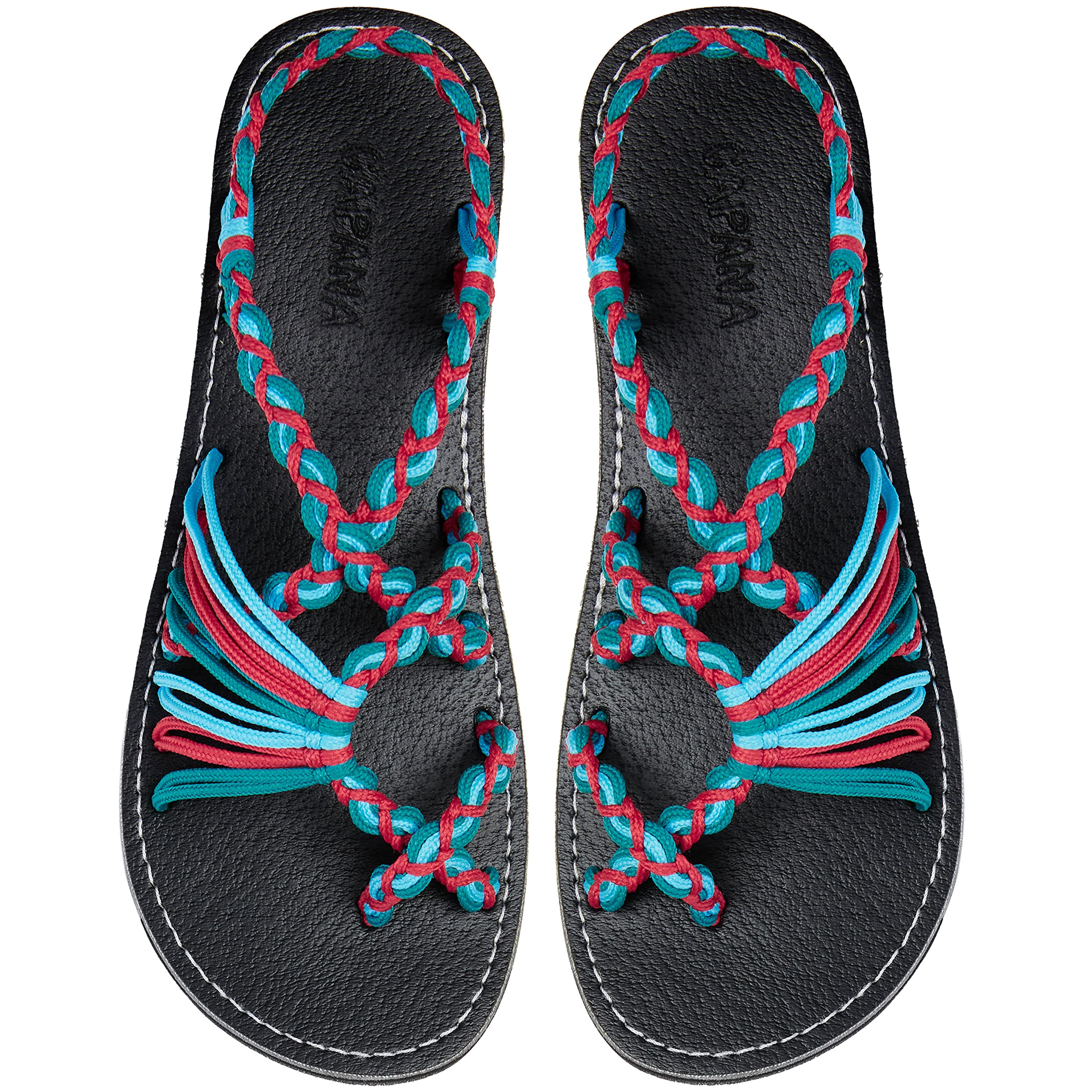 Capana Woven Women's Flat Sandals - Strappy Braided Sandals, Beach Sandals for Women Dressy Summer, Rope Bohemian Sandals, Spring Casual Womens Shoes, Comfy Boho Flats for Teen Girls – Banyan