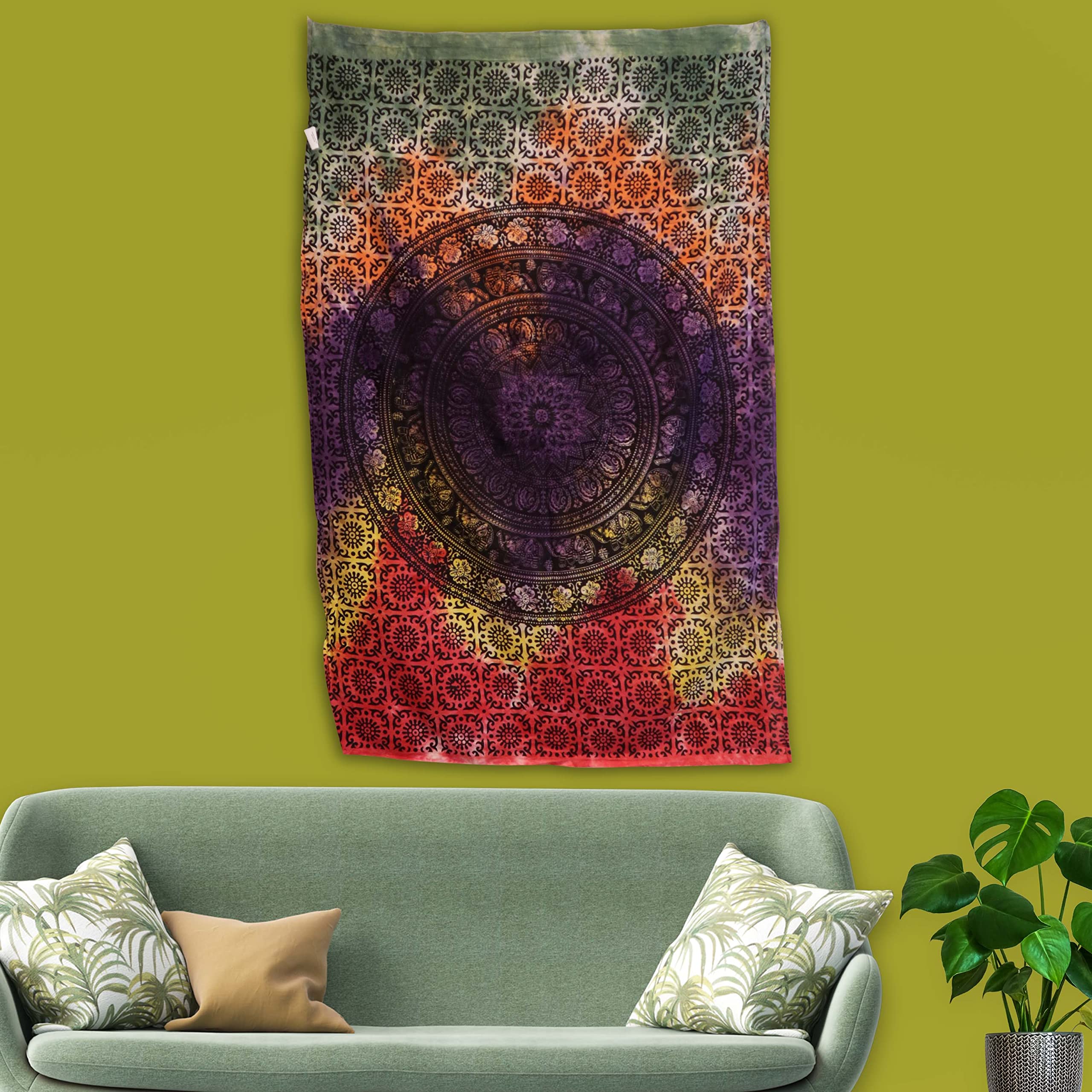 Craft Trade Mandala Elephant Tapestry Colorful Wall Hanging Tapestry Boho Hippie Tapestries for Decor Living Room Yoga Meditation and Bedroom - Image 2