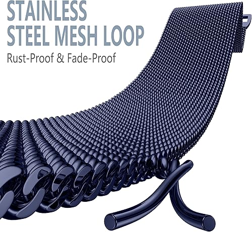 Miniatura 3 de Zedoli Correa de metal compatible con Apple Watch Band de 1.575 in 1.496 in 1.614 in 1.772 in 1.732 in 1.654 in 1.929 in para mujeres y hombres,