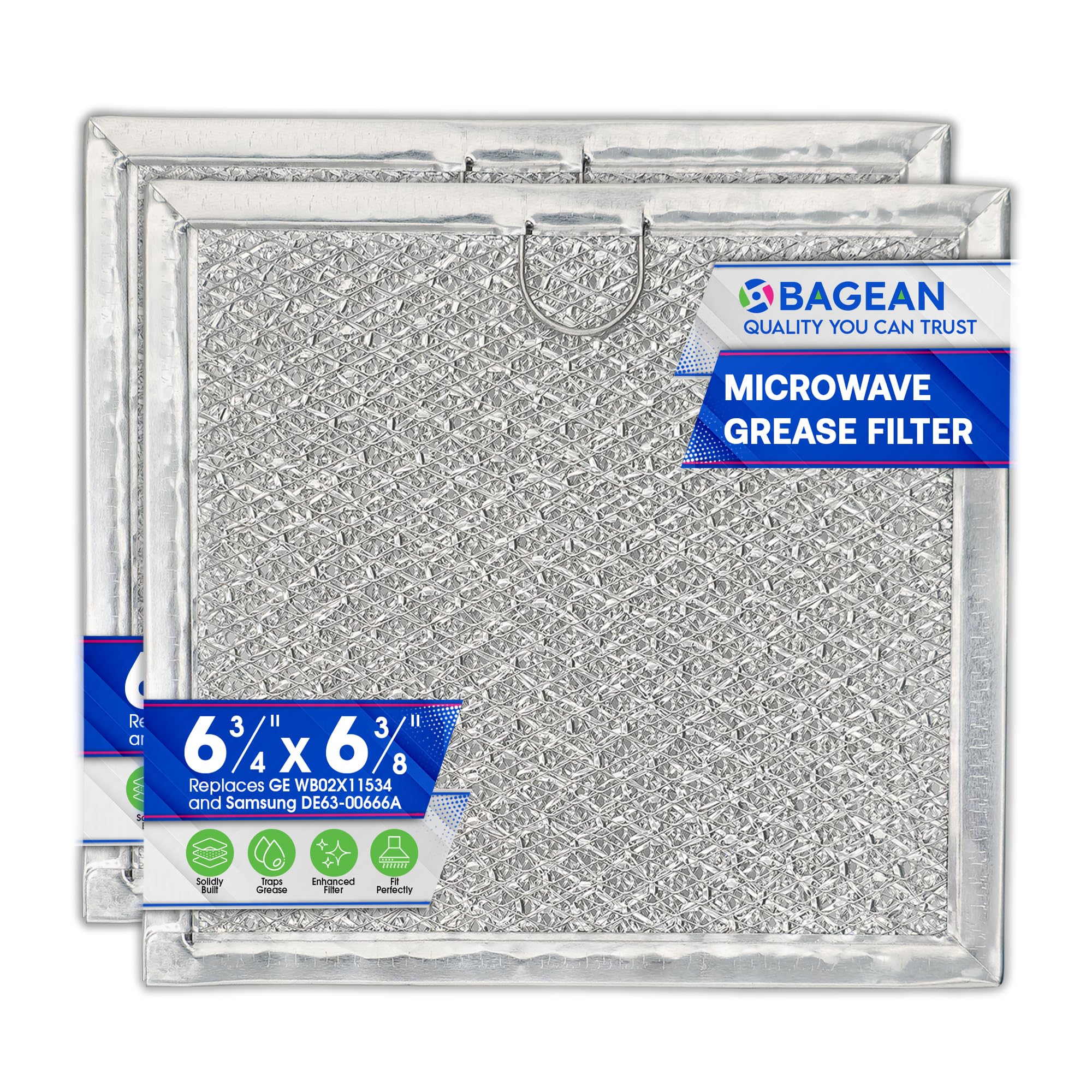 Bagean Microwave Filter 6.8" x 6.34" Fits GE WB02X11534 Oven Grease Filters