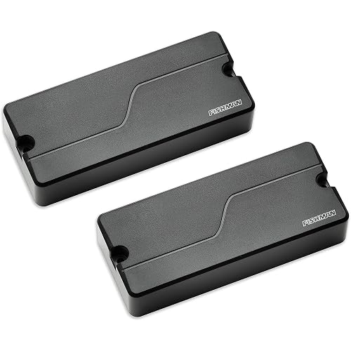 Fishman PRF-BS4-SB2 Fluence Pickups 4-String Bass Soapbar Set, Black Plastic