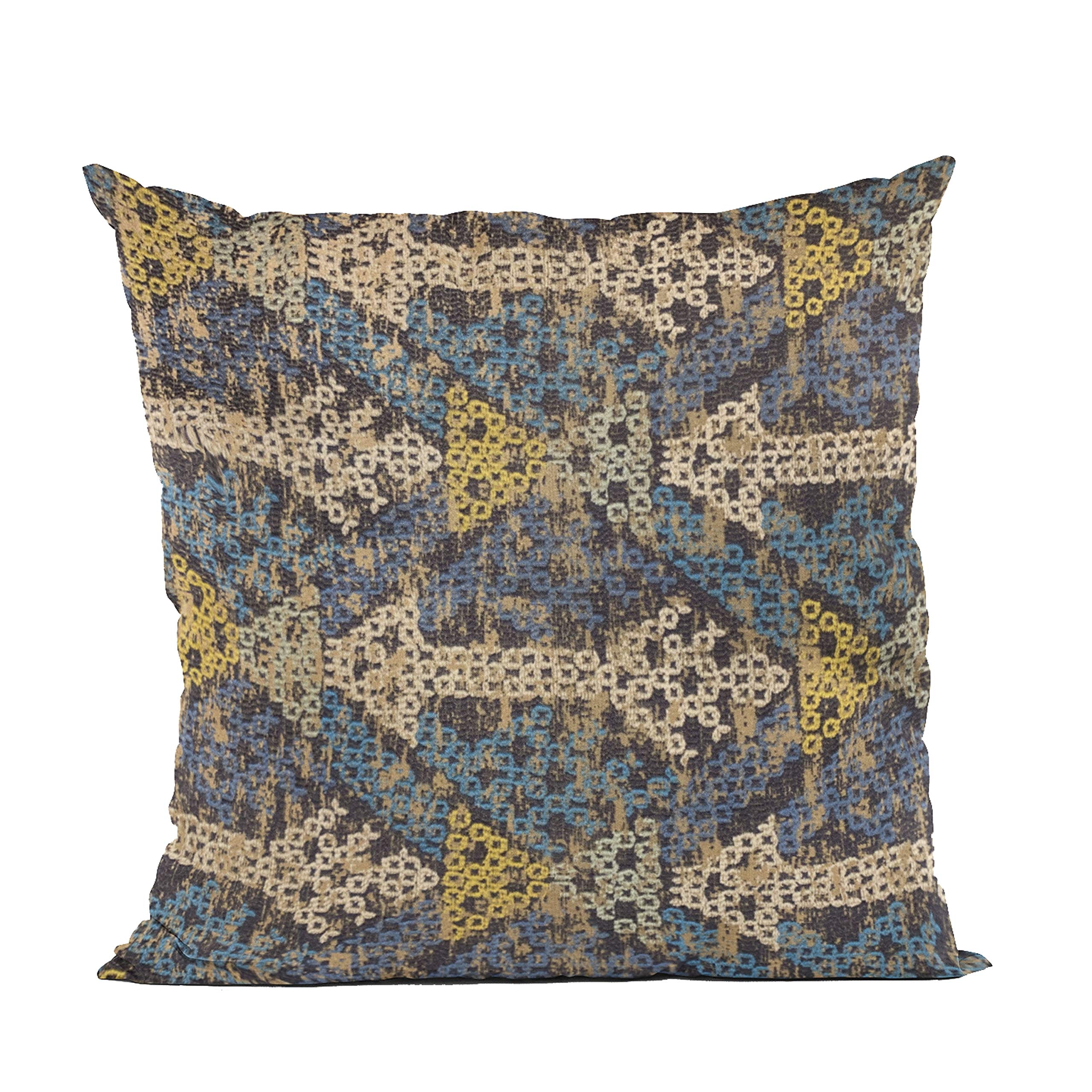 Plutus Brands Blue Plutus Arrows Stripe Luxury Throw Pillow 20 in x 20in, Double sided 20" x 20"