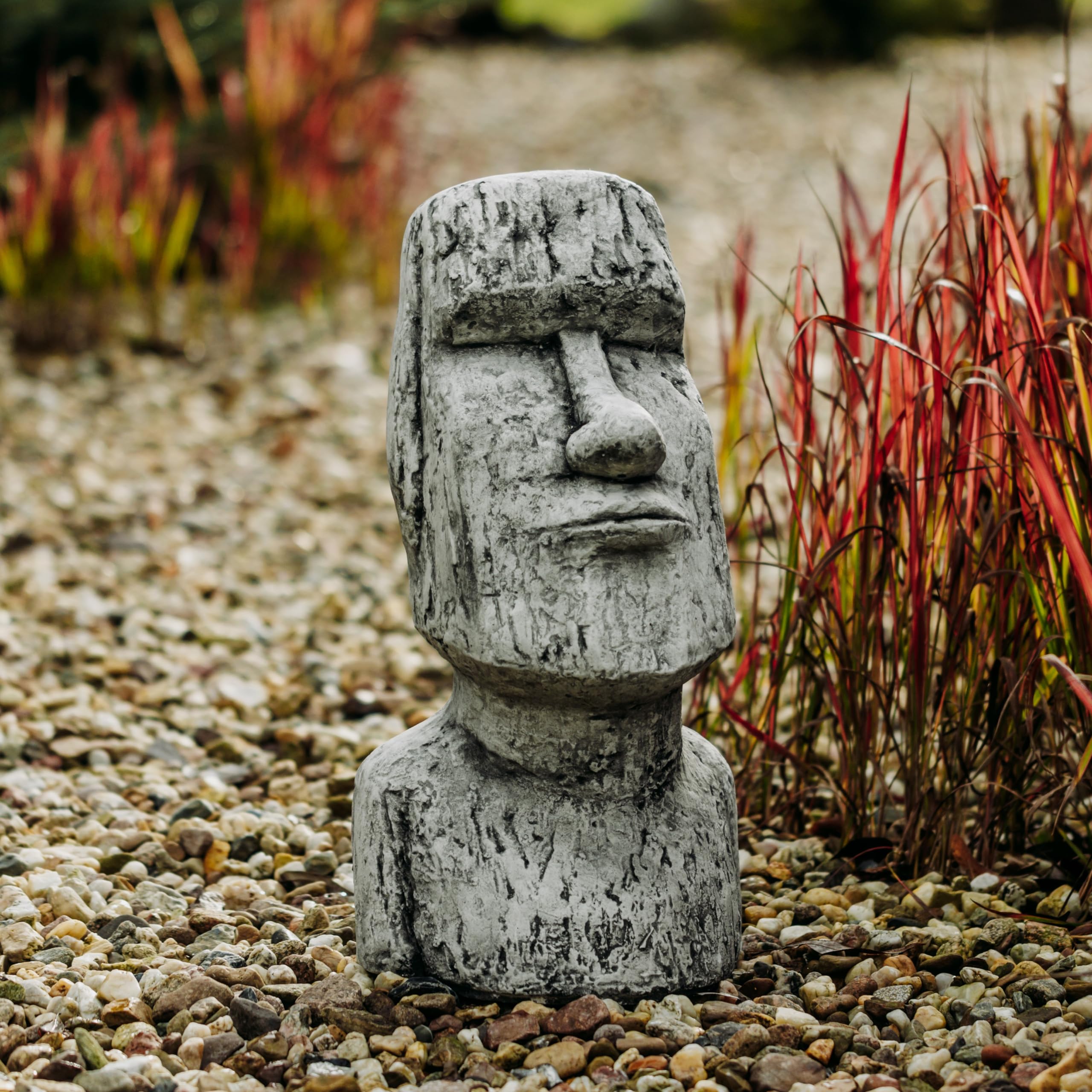 gartendekoparadies.de Massiccia grande statua di pietra Moai Isola di Pasqua testa in pietra, resistente al gelo