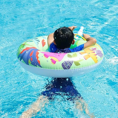 Miniatura 3 de Parentswell Juego de fiesta en la piscina  Anillos inflables de natación para piscina, tubos de piscina con pistolas de agua y pelota de playa,