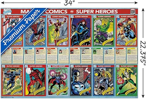 Miniatura 3 de Trends International Marvel Comics - Póster de 80 aniversario de Marvel - Póster de pared de tarjetas, 22.375 x 34 pulgadas, versión premium sin