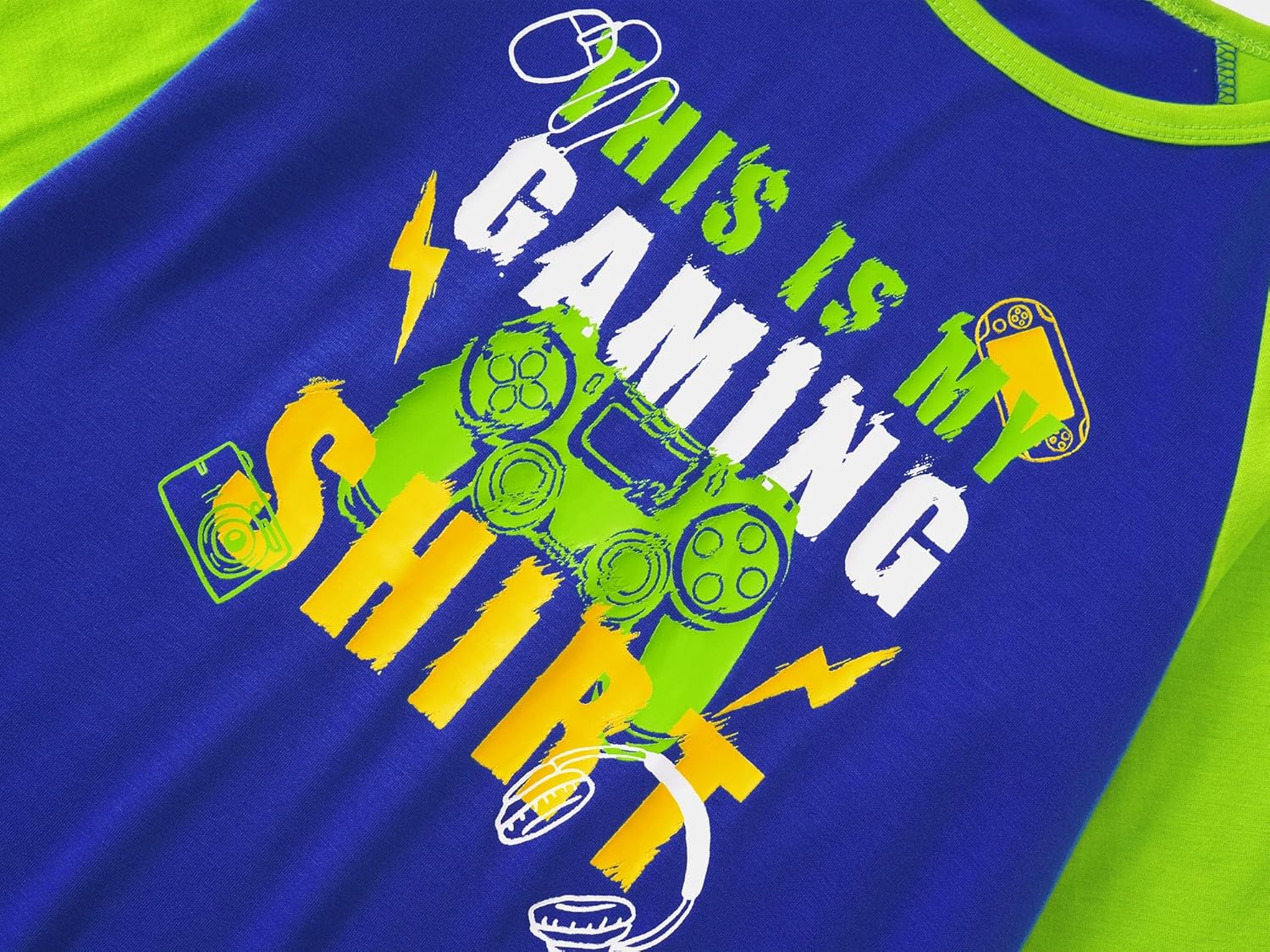 Topgal Boys Girls Pajamas Long Sleeve Sleepwear Trendy Navy Face Tie Dye Checkered 2-Piece PJs Set Comfy Big Kid Size 6-18 - Image 3