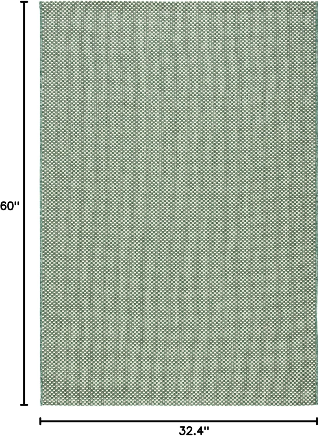 SAFAVIEH Courtyard Collection 2'7" x 5' Dark Green/Beige CY6521 Indoor/ Outdoor Waterproof Easy Cleaning Patio Backyard Mudroom Area Rug