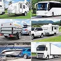 Vista 6 de MICTUNING Conector de enchufe de cable de remolque de 7 vías resistente con cubierta transparente, caja de conexiones de 7 bandas de 8 pies