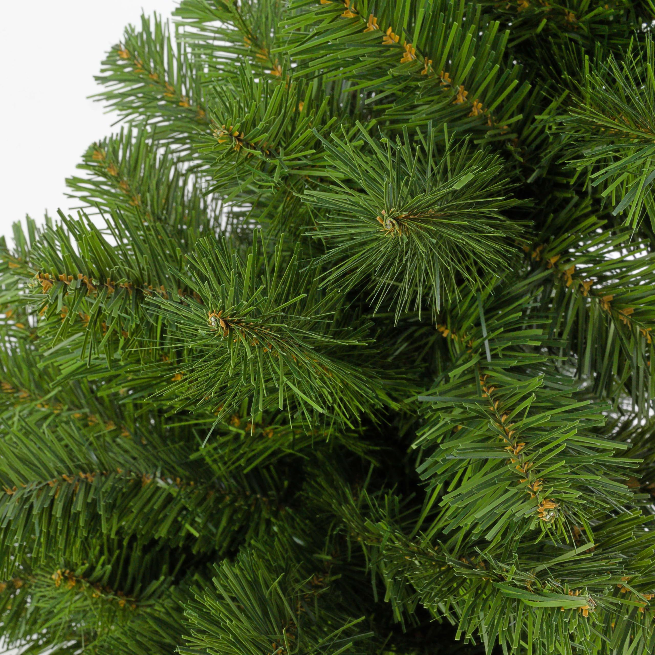 artplants.de Mini Albero di Natale WARSCHAU, Verde, 60cm, Ø 40cm | Sacco di Iuta - Albero Tessile/Abete di Natale