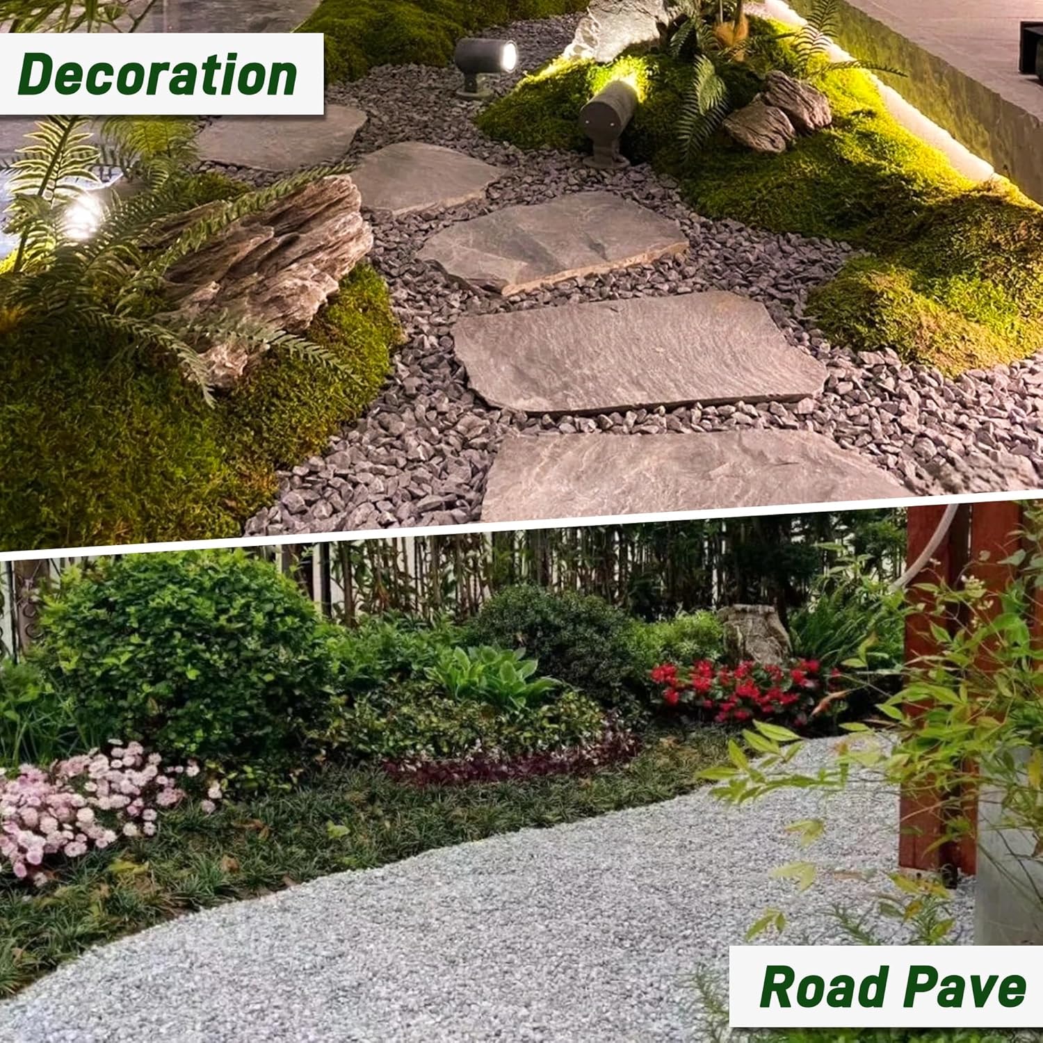 45LB Succulent Rocks, 1/4 Inch Polished Pebbles for Indoor Plants, Decorative River Rocks for Vases, Aquariums, Terrarium, Pea Gravel for Fish Tank, Drainage Rocks for Potted Plants, Grey