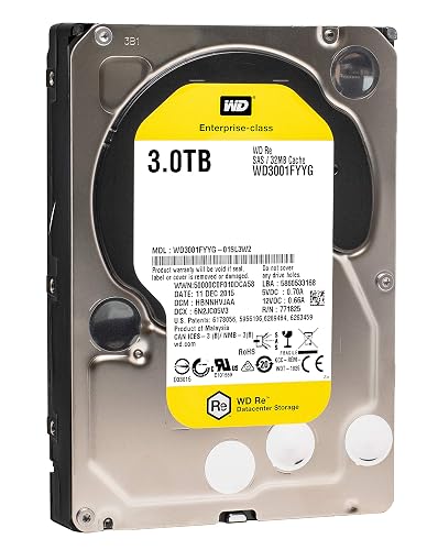 Western Digital HDD RE 3TB Hard Drive (Serial Attached SCSI (SAS), 3000 GB, 8.89 cm (3.5 "), 11.2 W, 10.9 W, 9.2 W)