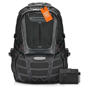 EVERKI Concept 2 Professional Travel Laptop Backpack Slim Minimalist Wallet for Men Black Durable Stylish with 17 3