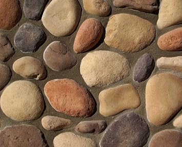 Veneer Stone Rubber Mold for Concrete, River Rock Flats, 23.75x11.5, Version 2, Recycled Material