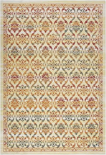 Miniatura 7 de CAROMIO Area Rugs - Alfombra moderna de 8 x 10 pies, diseño floral, envejecido, lavable a máquina, pelo bajo, no desprende pelusa, alfombra bohemia