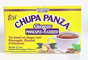 Tea CHUPA Panza, Tea Based ONGINGER Root, PINNEAPPLE, Flaxseed & Cinnamon (30 Tea Bags/0.10 oz Each)