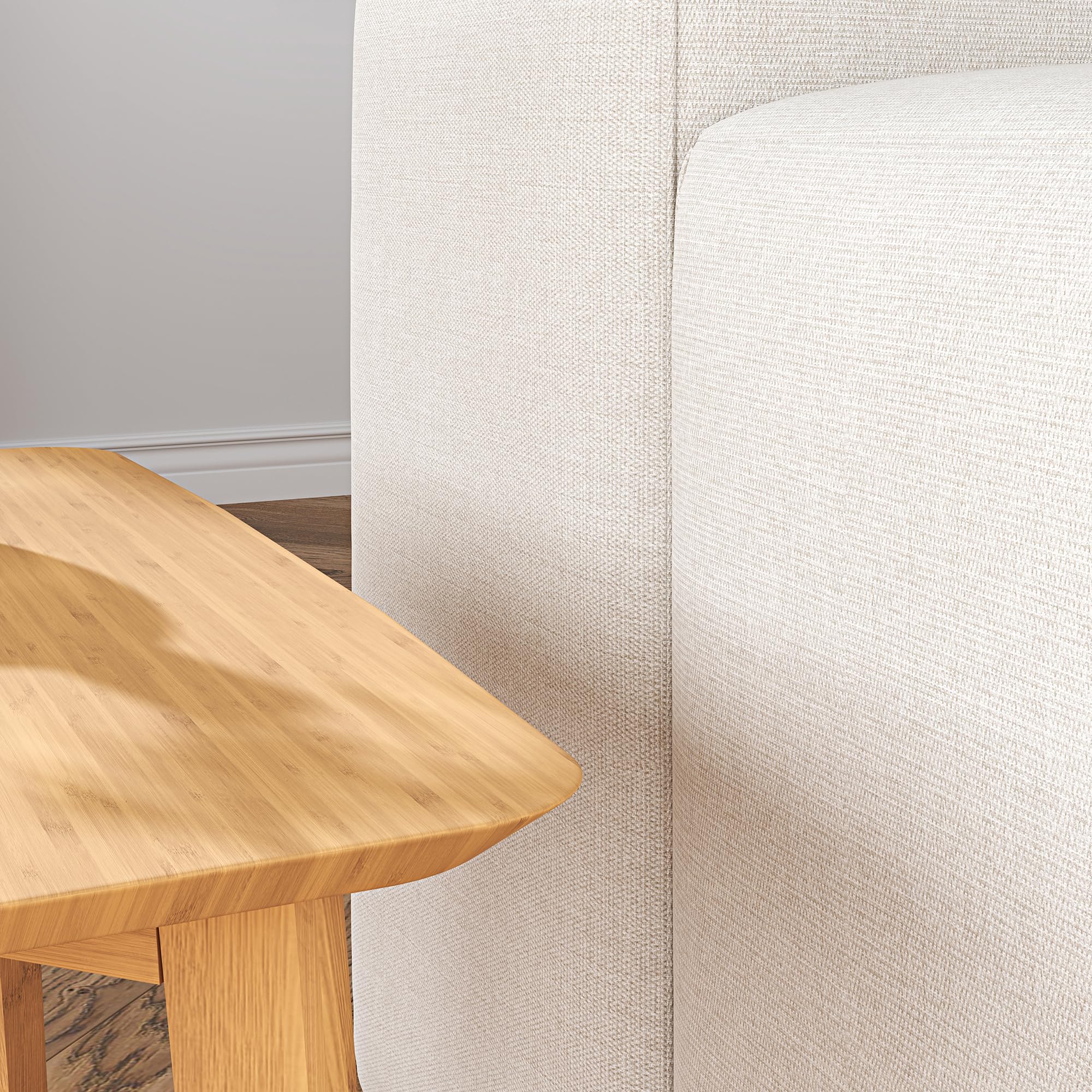 [en.casa] Beistelltisch Haad Sofatisch Wohnzimmertisch 45 x 50 x 50 cm Kaffeetisch quadratisch Ablagetisch aus Bambus für Wohnzimmer Schlafzimmer Flur Natur
