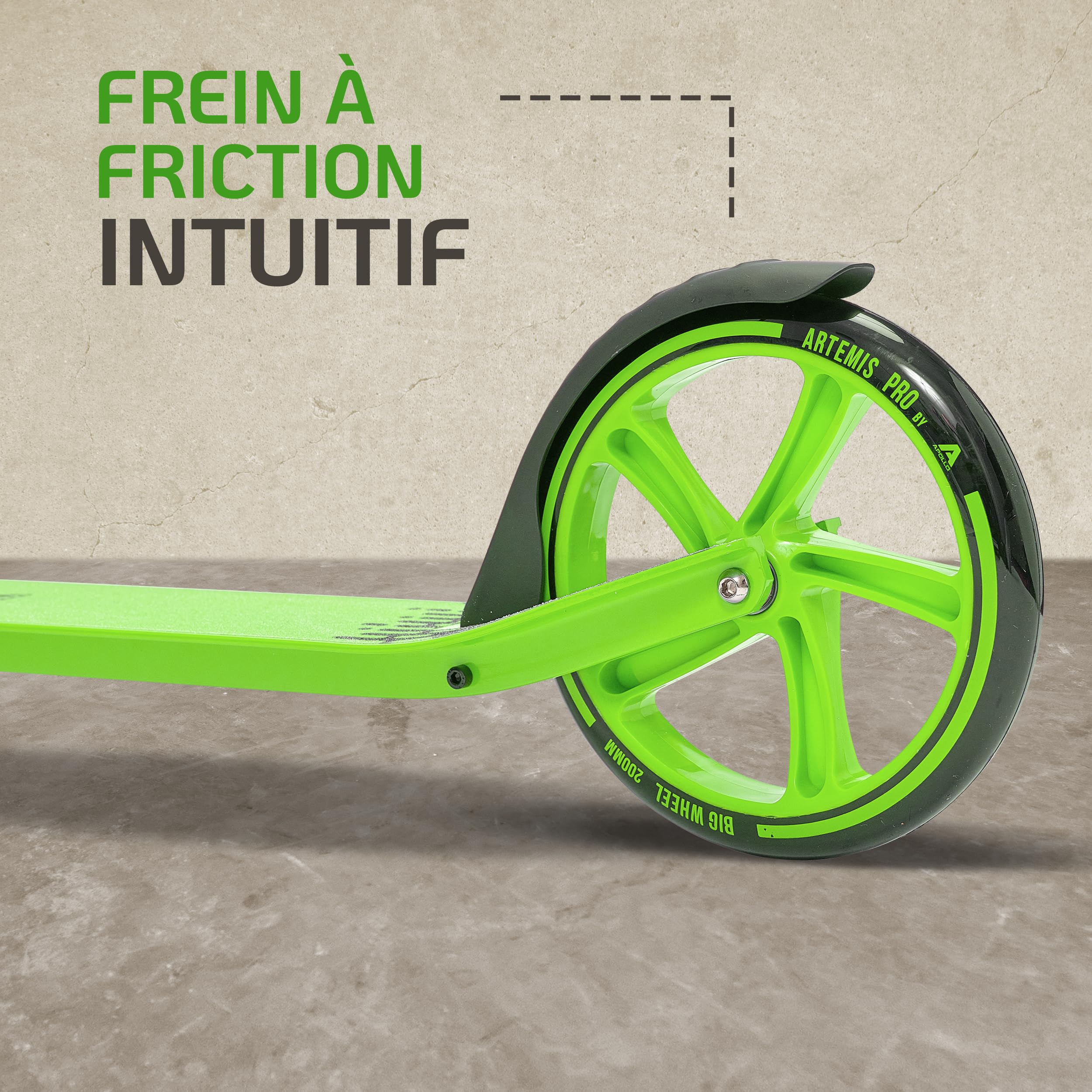 Apollo Artemis City - Trottinette Enfants Réglable en Hauteur, Adolescents et Trottinette Adultes, Trottinette à Grandes Roues, Trottinette Évolutive, Maniable, Pliable pour Enfants à partir de 6 Ans