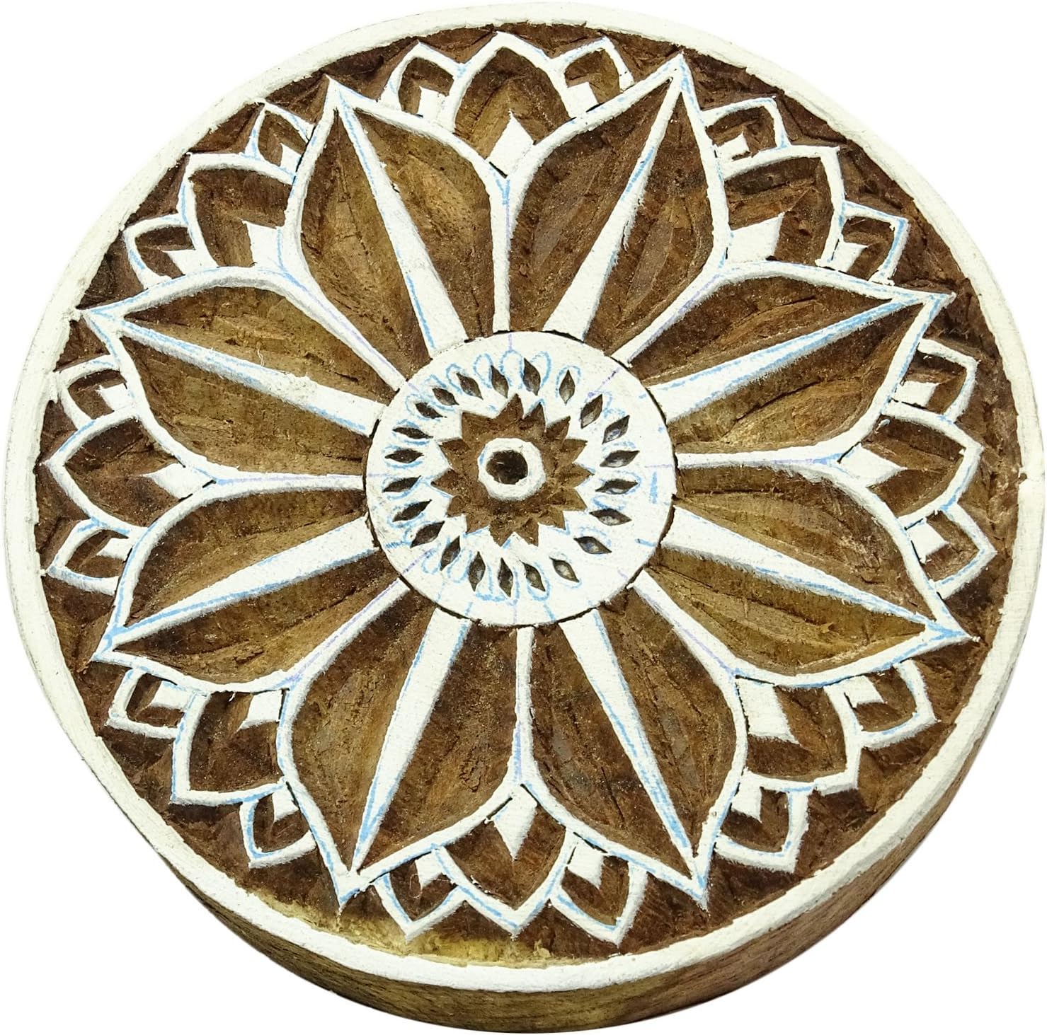 Floral Textile Printing Decorative Blocks Handcarved Stamp Indian Wood Stamps