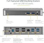 StarTech.com USB-C USB-A Dock - Hybrid Universal USB 3.0 Docking Station for USB-C or USB-A Laptop - Dual Monitor 4K 60Hz HDMI/DisplayPort - 6x USB-A, GbE - USB 3.1/3.2 Gen 1 - Windows/Mac (DK30A2DHU) | Gigabit Ethernet, DisplayLink, Windows, ChromeO