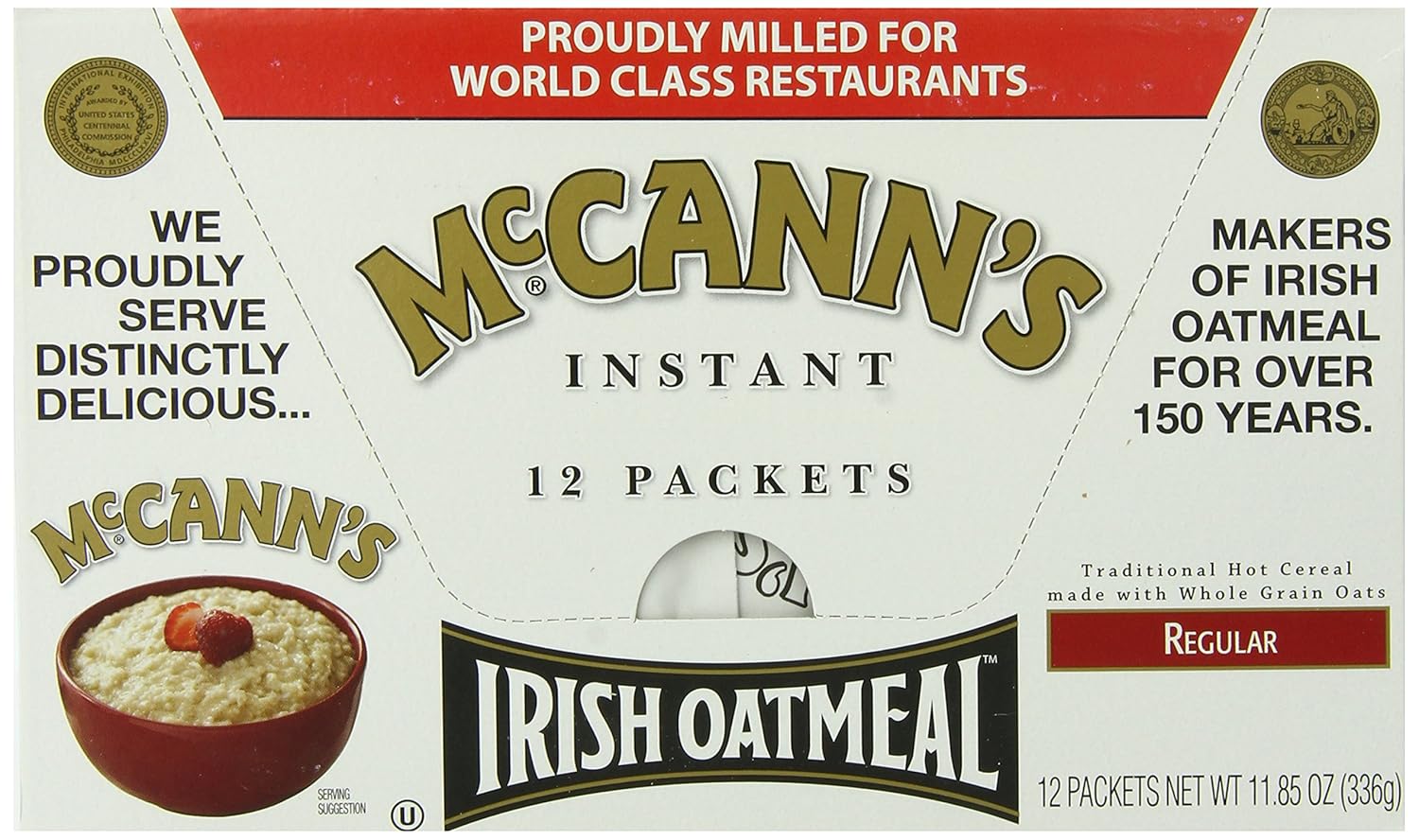 McCann's Instant Irish Oatmeal, Regular, 11.8 Ounce (Pack of 12)