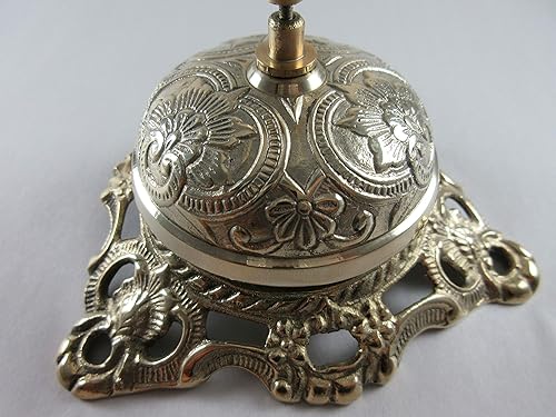 Miniatura 5 de Upper Deck Campana de contador de hotel de latón macizo adornado