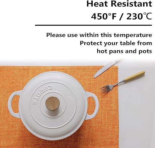 Vista 33 de Home Brilliant Juego de 4 manteles individuales de lino azul, resistentes al calor, manteles individuales para mesa de comedor, manteles Índigo