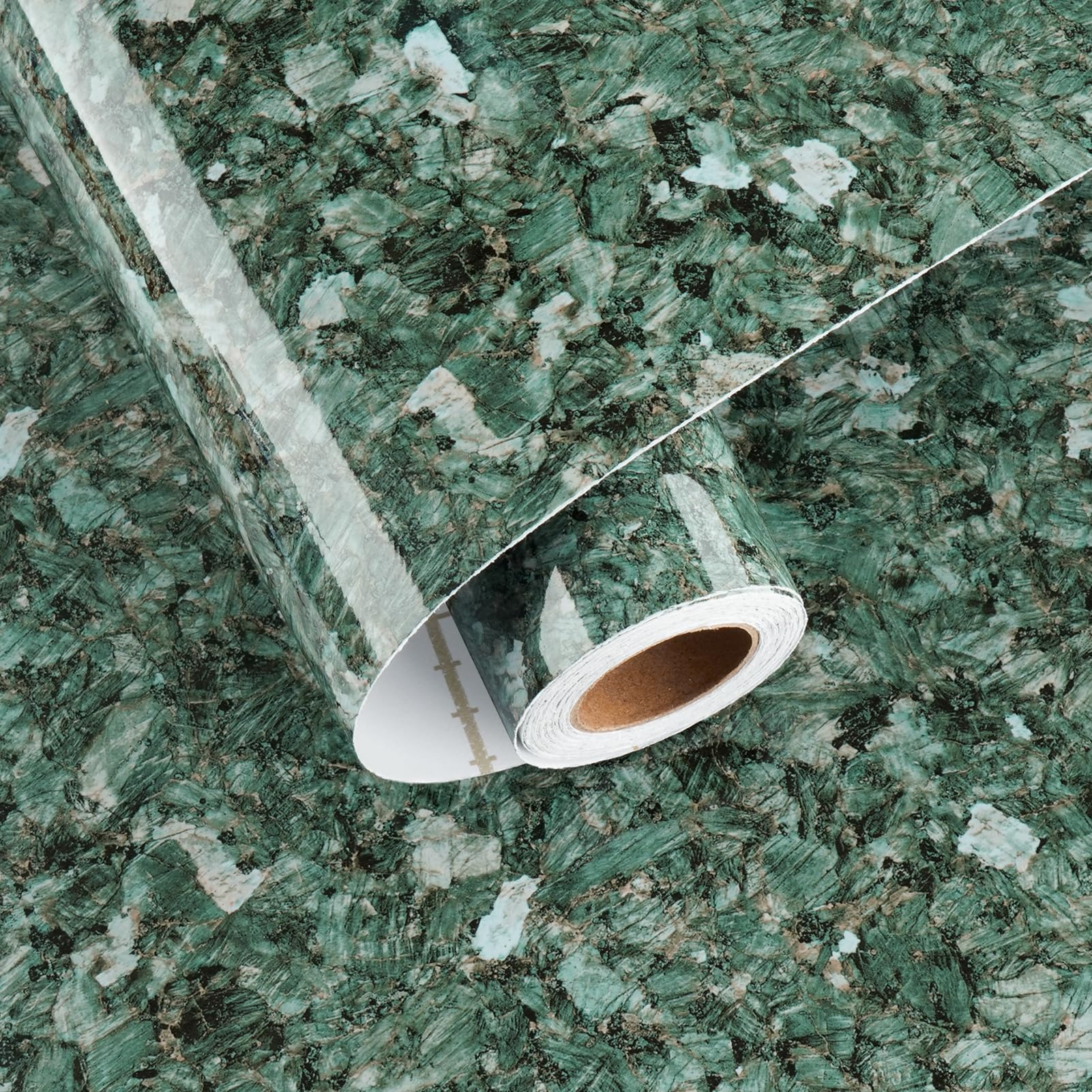 HotDecor Kitchen Worktop Vinyl Covering Self Adhesive Gloss Green Marble Wallpaper for Bathroom Kitchen Cupboard Vinyl Wrap Emerald Green Sticky Back Wallpaper Adhesive Table Cover 40cm x 200cm